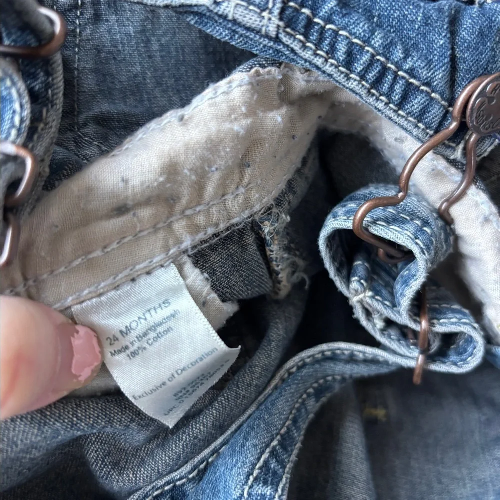 OshKosh B’gosh vestback denim overalls 24mo